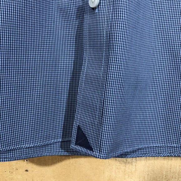 UNTUCKIT Wrinkle Free Button Up Shirt Mens Size Large Long Sleeve Checkered - Picture 6 of 10